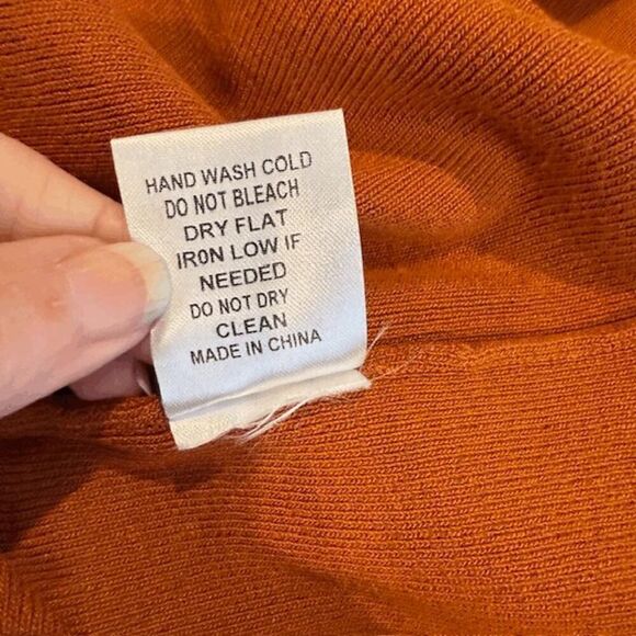 GoodTimesUSA Burnt Orange Copper Stretch Midi Dress Cut Outs Laced Front Size 3X - Picture 8 of 13